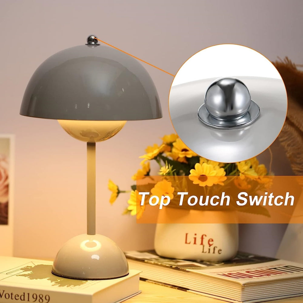 Table lamp dimmable touch control desktop decoration advanced and simple mushroom lamp