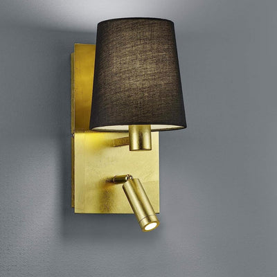 Walllight woven lampshade metal nickel matte indoor minimalist