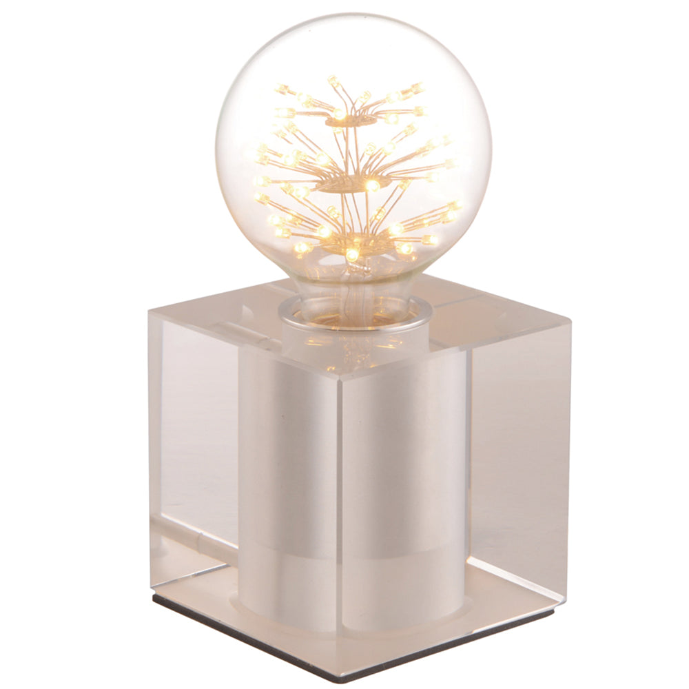 Modern Style Crystal Table Lamp Cube Base