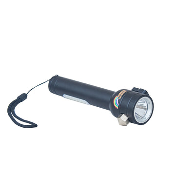 Multifunction 18650 COB LED Flashlight Rechargeable Safety Hammer Flashlight