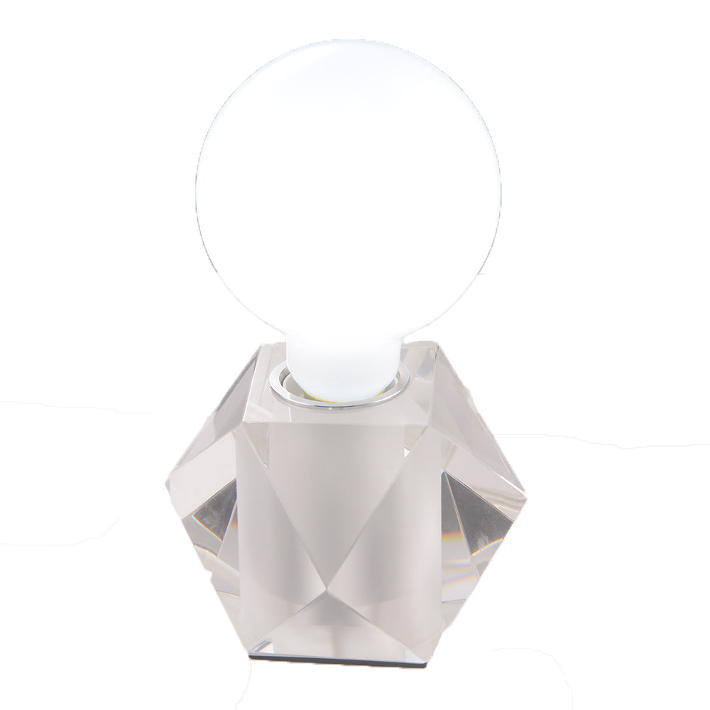 Modern Style Crystal Table Lamp Diamond Shape Base with Switch