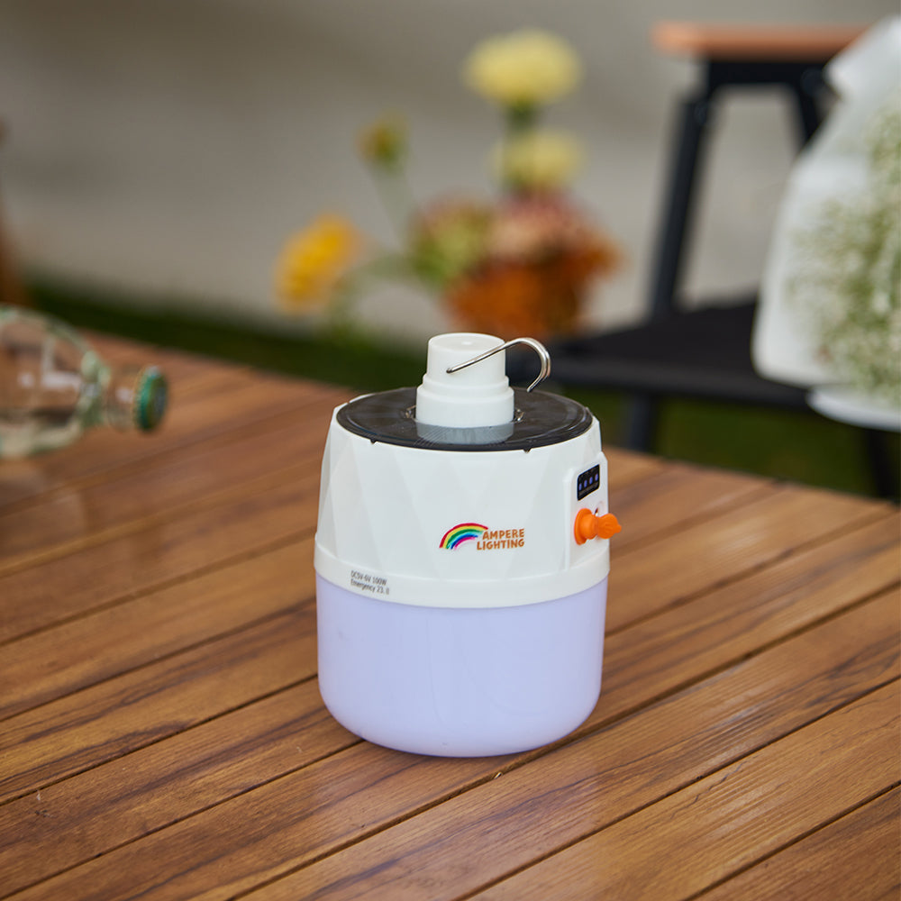 Outdoor LED Solar Camp Lamp USB Charging Remote Control Tent Lights Market Bulb LED Solar Emergency Lights